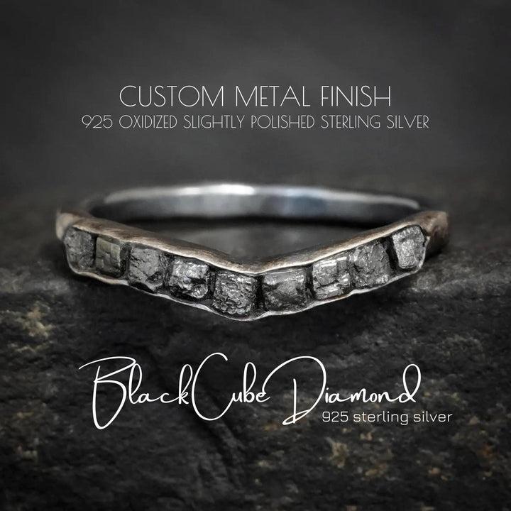 Black Diamond Wave Ring