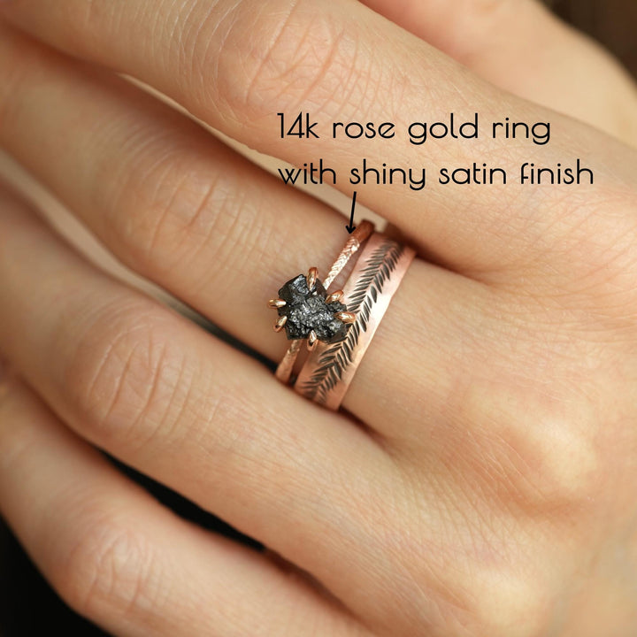 Black Diamond Engagement Ring