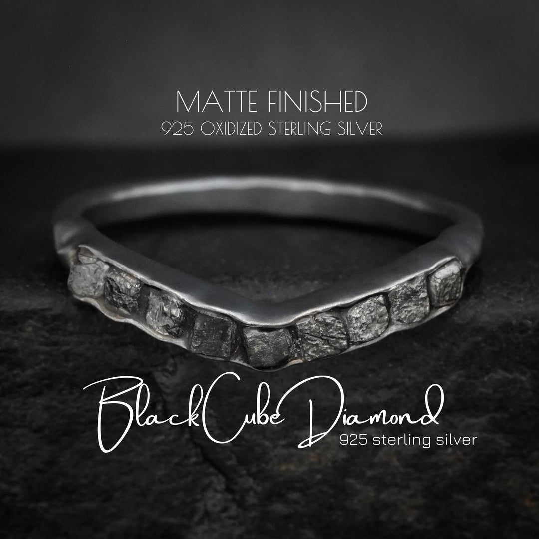 Black Diamond Wave Ring