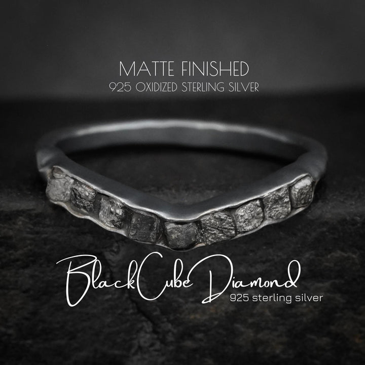 Black Diamond Wave Ring