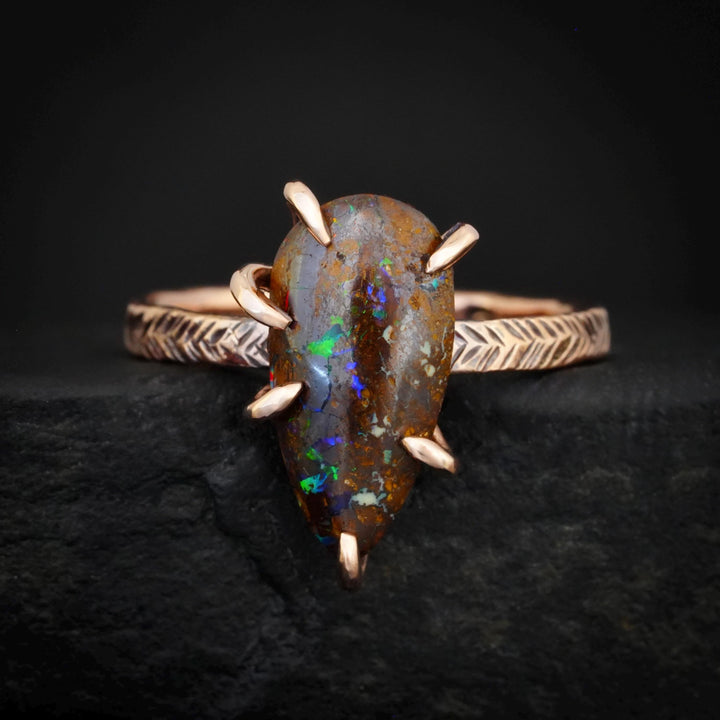 Boulder Opal Ring