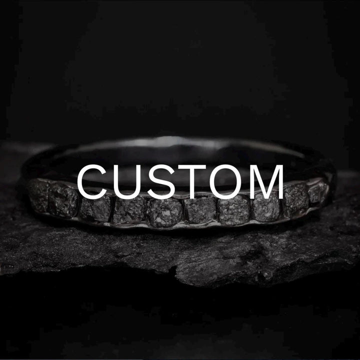Custom Large Raw Morganite Ring