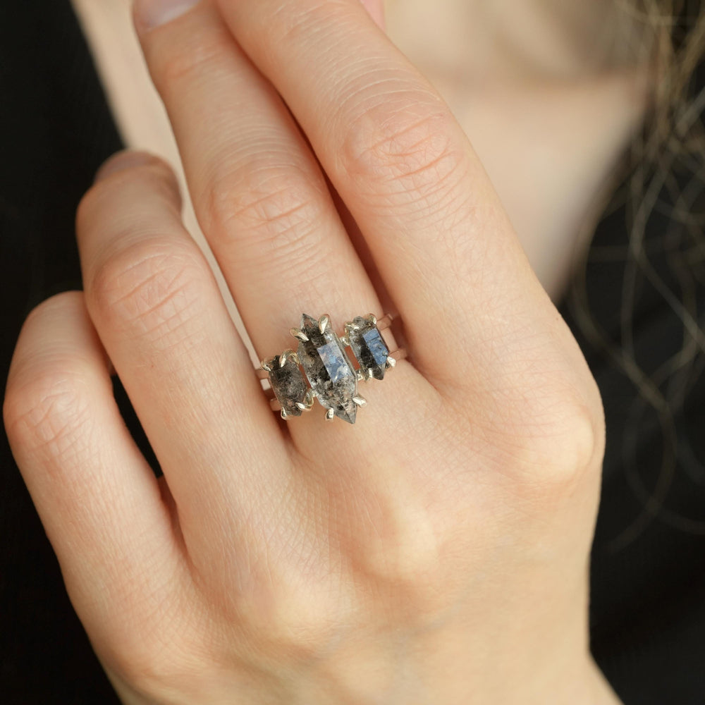 RTS Herkimer Diamond Ring in US Size 6.5
