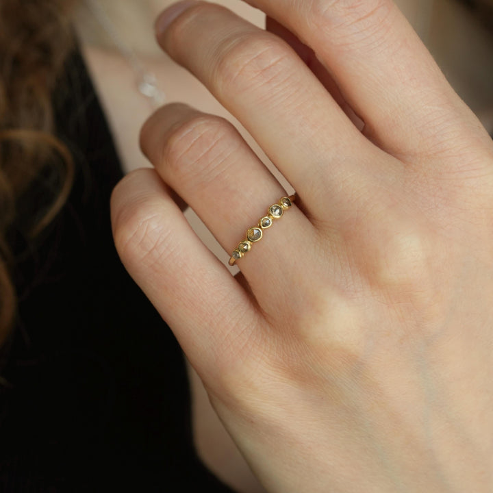 Brown Diamond Pebble Ring