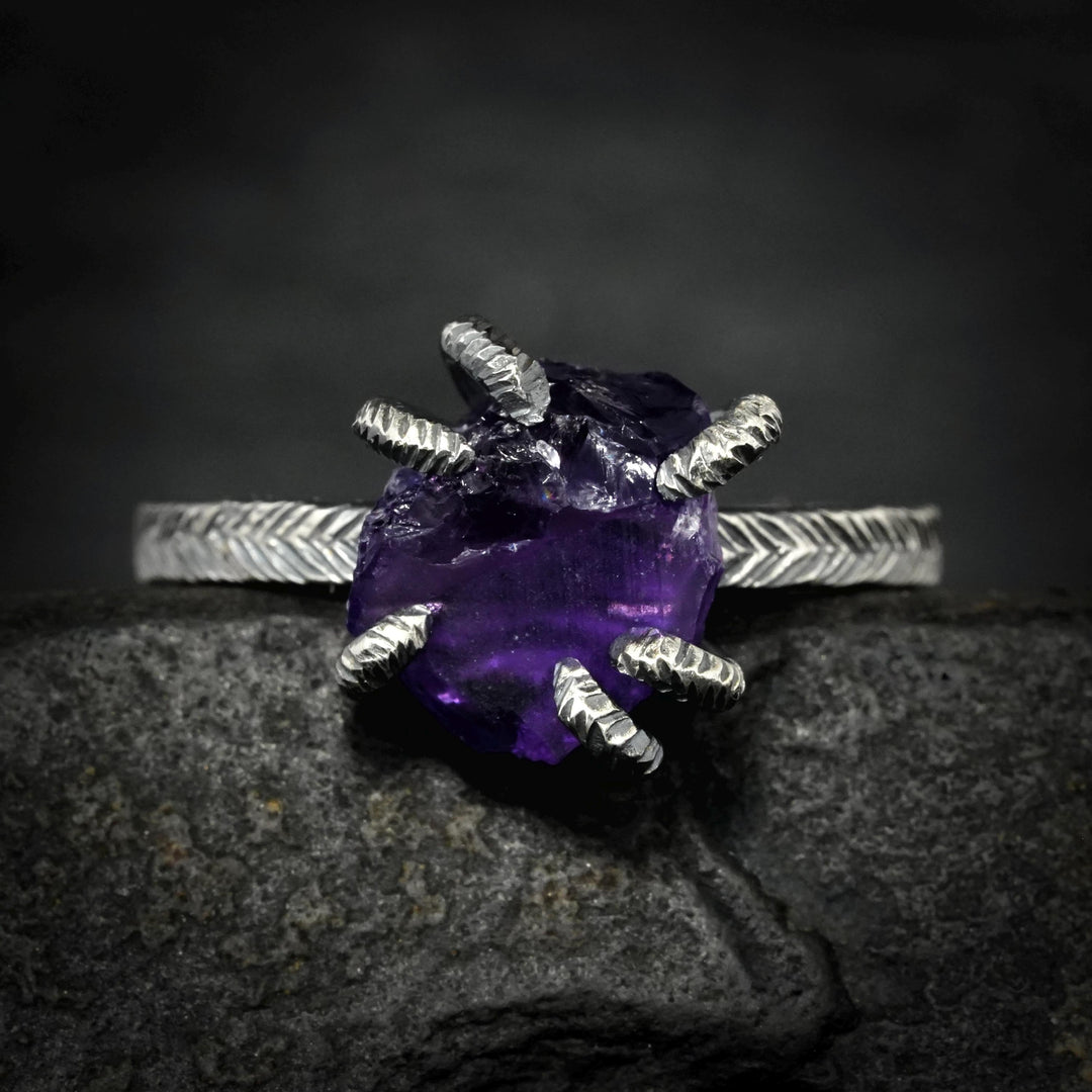 Raw Amethyst Ring