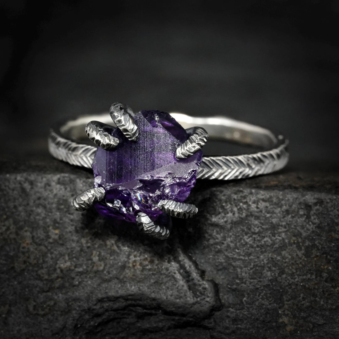 Raw Amethyst Ring