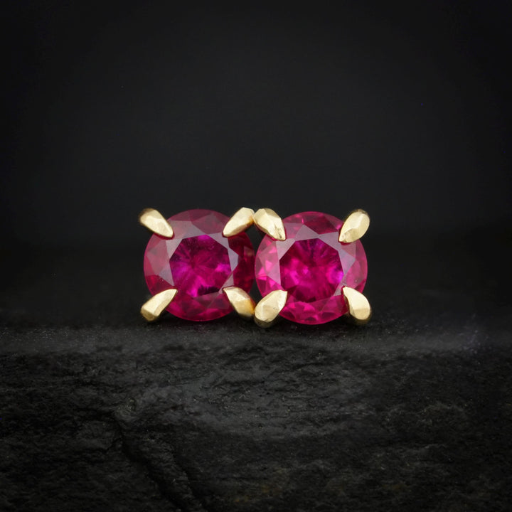Ruby Stud Earrings