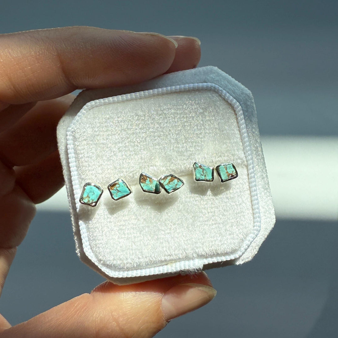 Raw Turquoise Studs