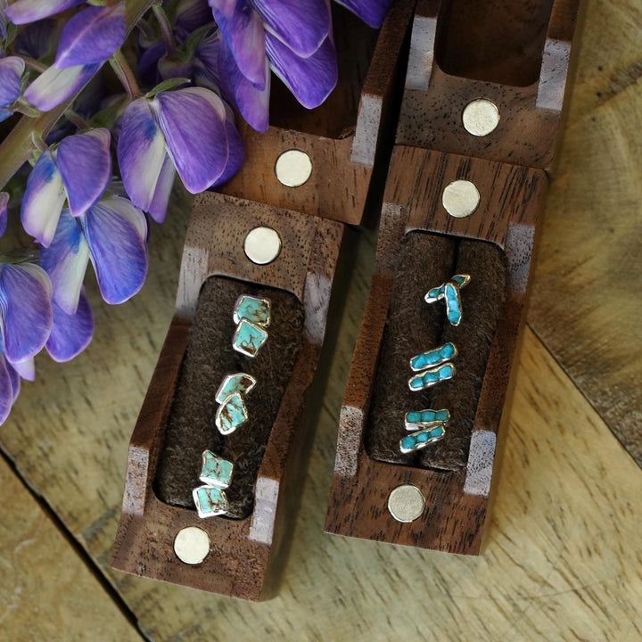 Raw Turquoise Studs