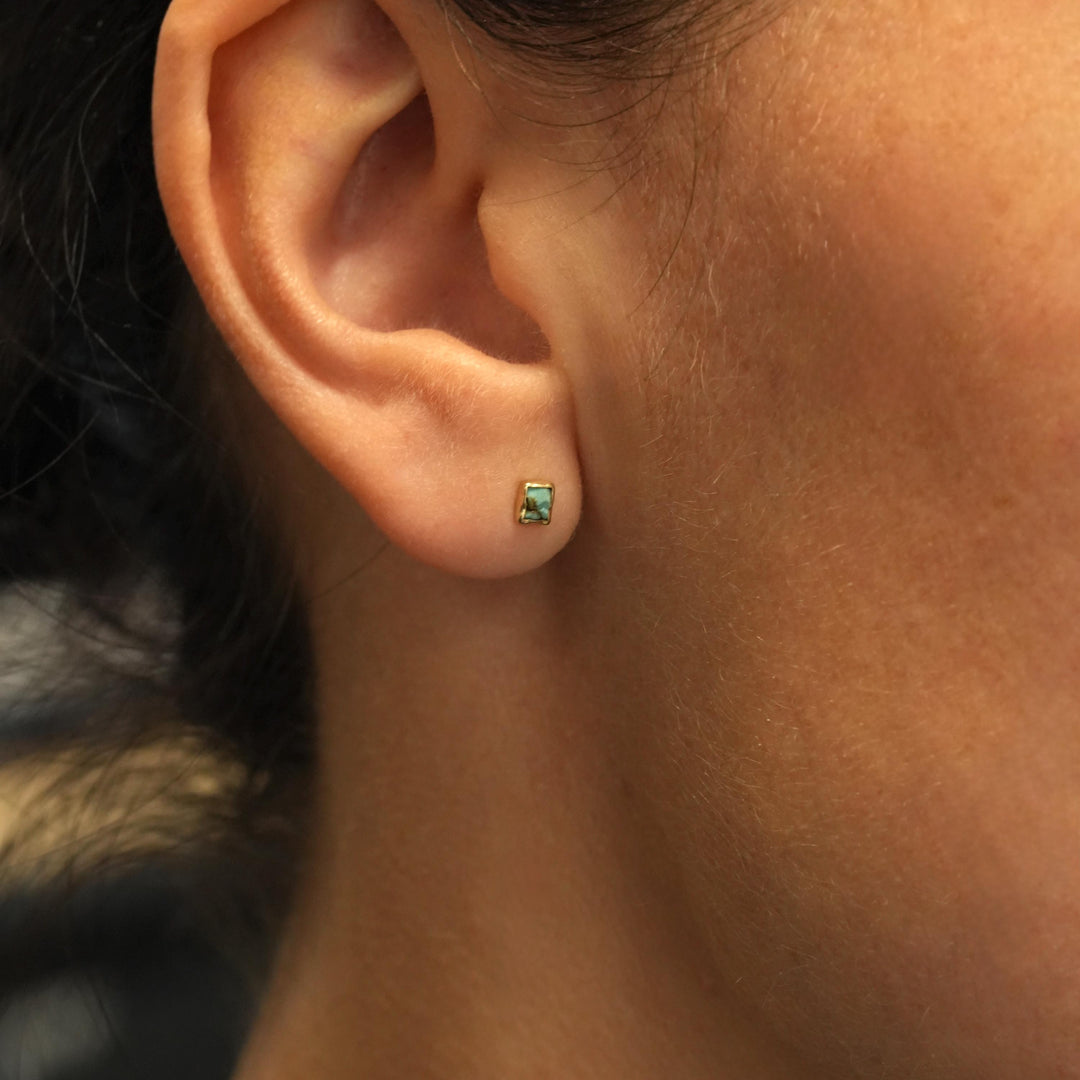 Raw Turquoise Studs
