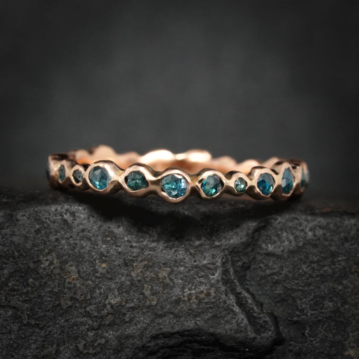 Blue Diamond Ring Set