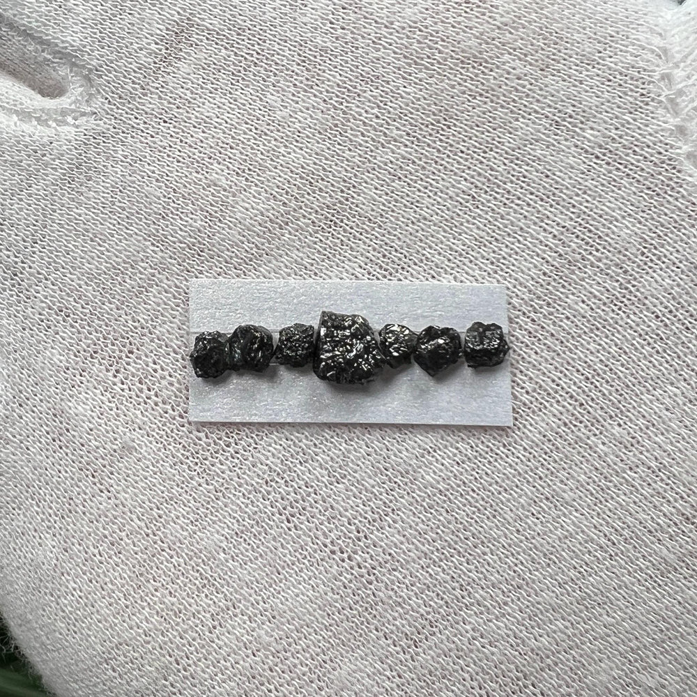 Custom. Raw Black Diamond Wedding Band.