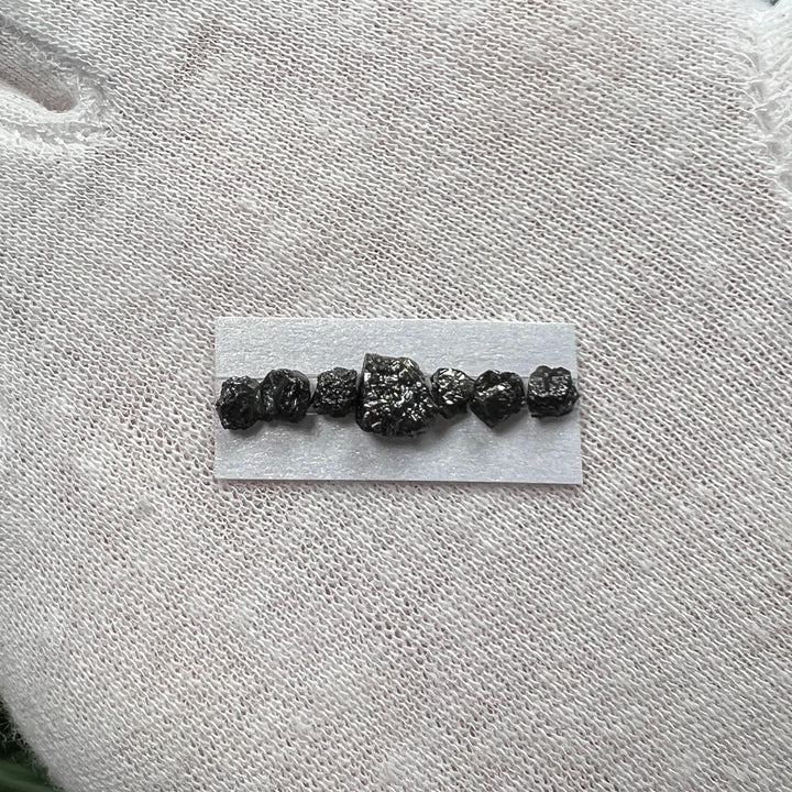 Custom. Raw Black Diamond Wedding Band.