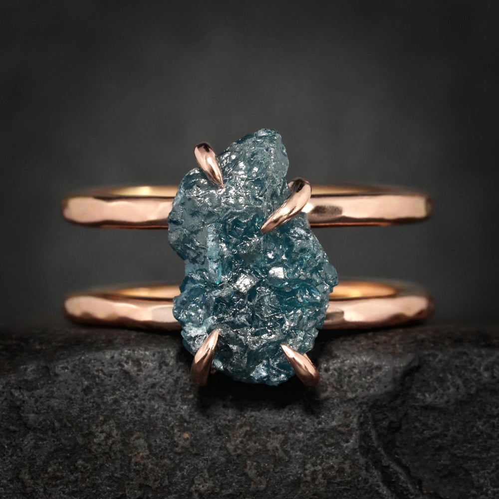 Blue Diamond Ring Set