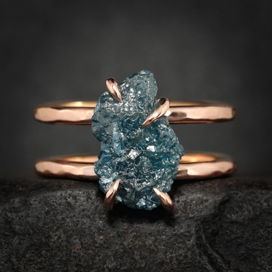Blue Diamond Ring Set