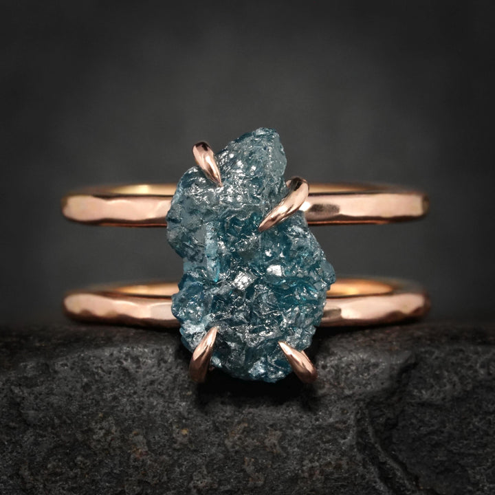 Blue Diamond Ring Set