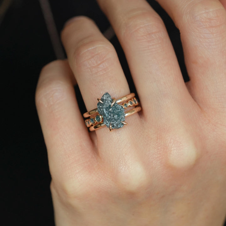 Blue Diamond Ring Set
