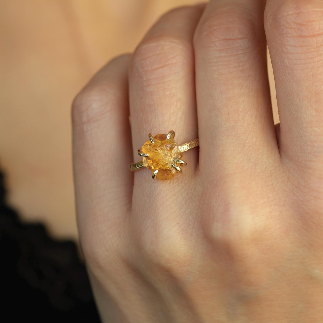 Raw Citrine Ring