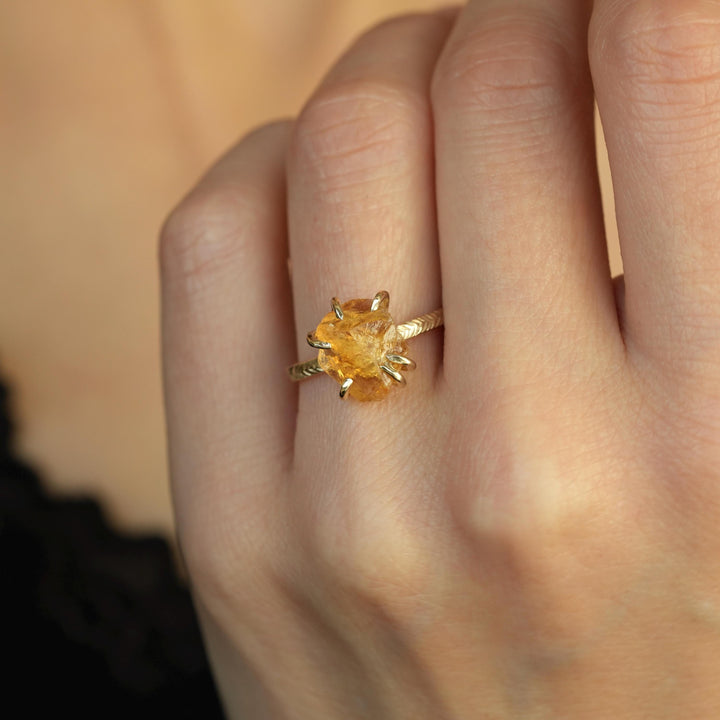 Raw Citrine Ring