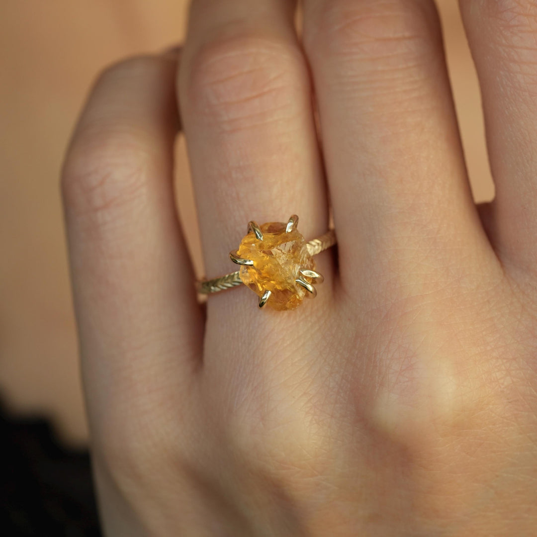 Raw Citrine Ring
