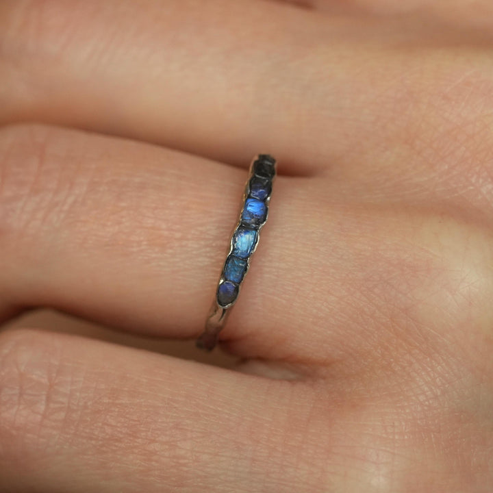 Rainbow Moonstone Ring