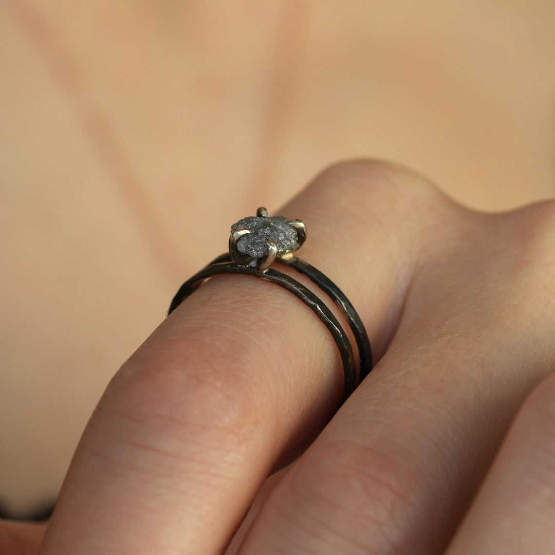 Grey Diamond Ring