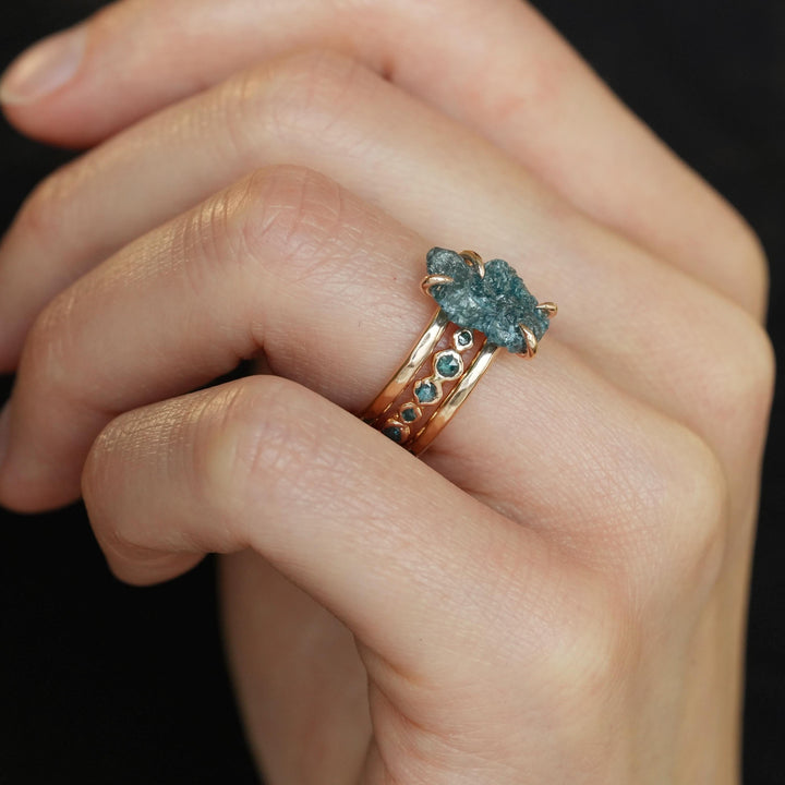 Blue Diamond Ring Set