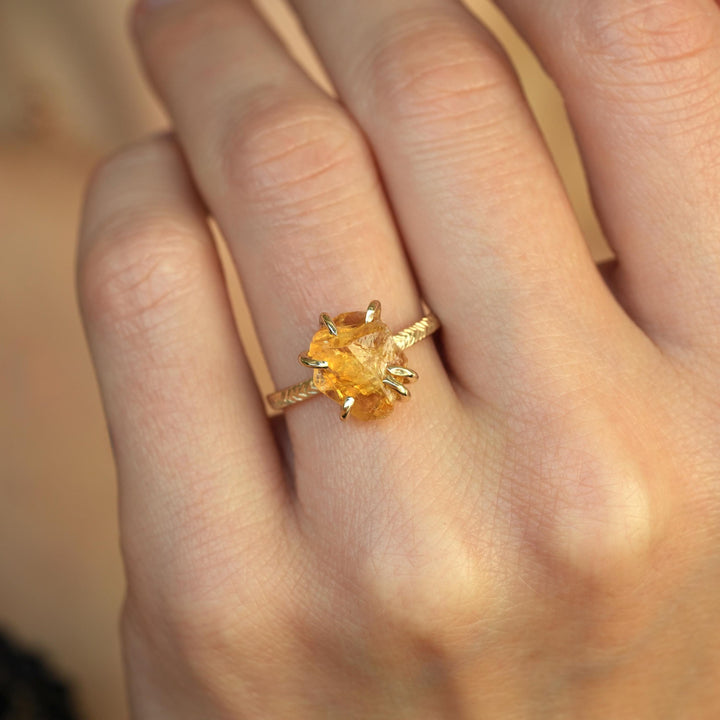 Raw Citrine Ring