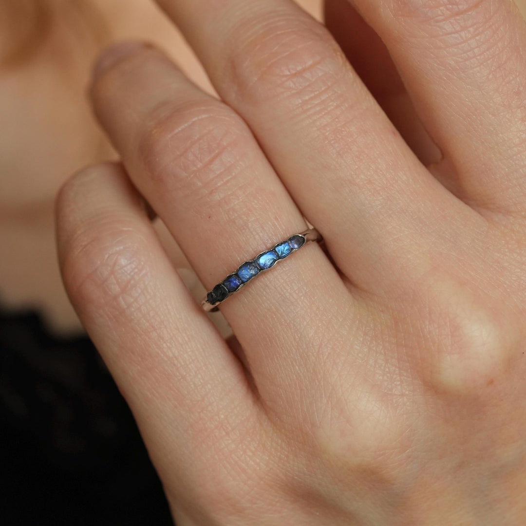 Rainbow Moonstone Ring