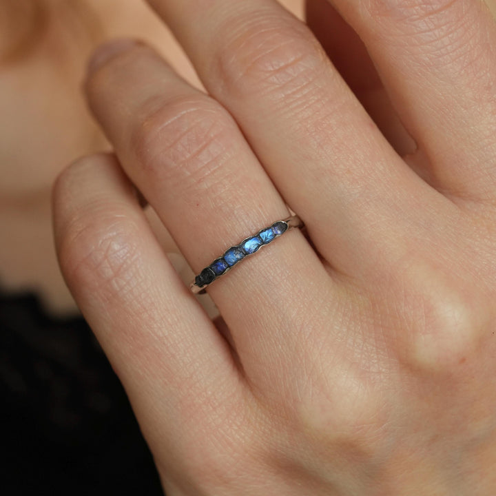 Rainbow Moonstone Ring