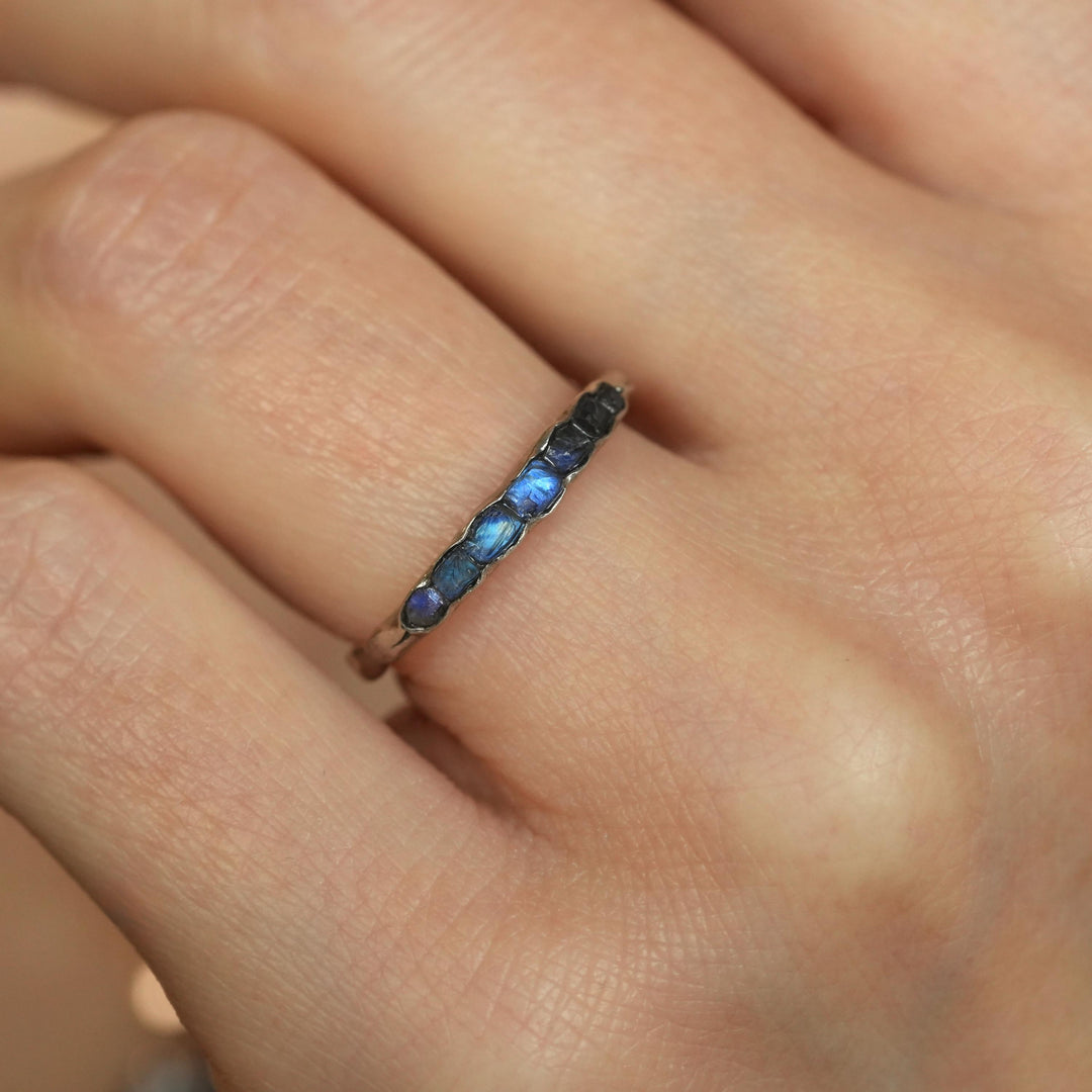 Rainbow Moonstone Ring