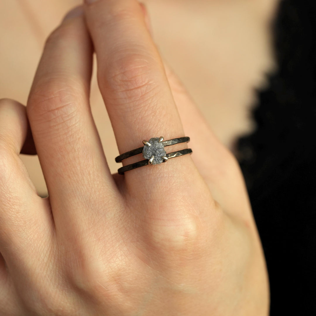 Grey Diamond Ring
