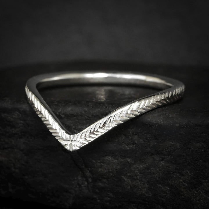 Textured Wave Ring
