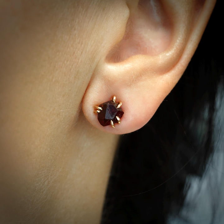Garnet Stud Earrings