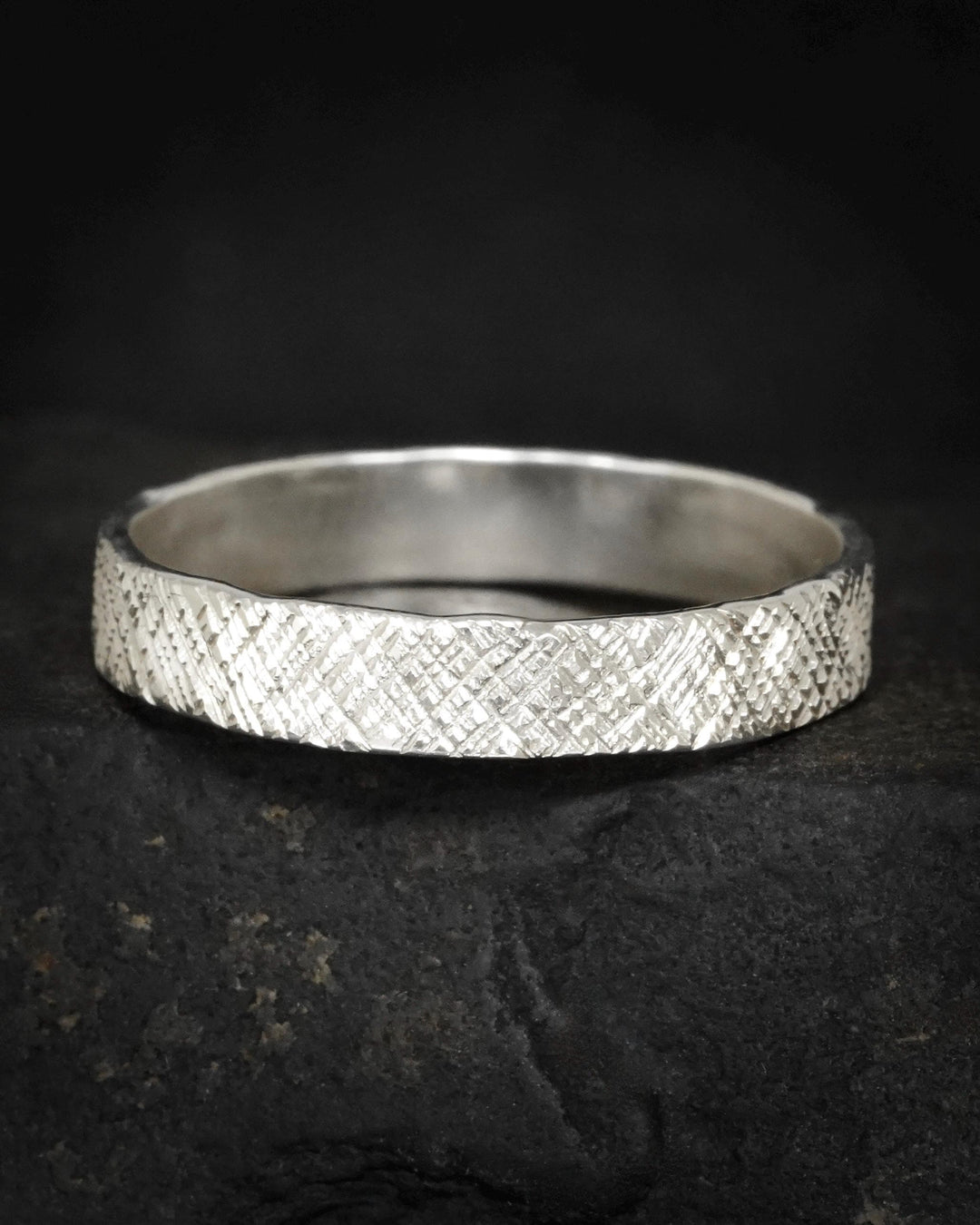 Textured Gold Wedding Band Ring