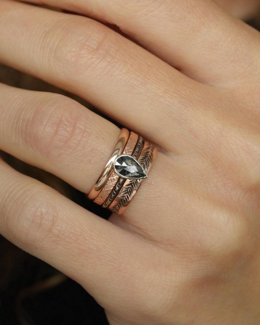 Patterned Wedding Band Ring