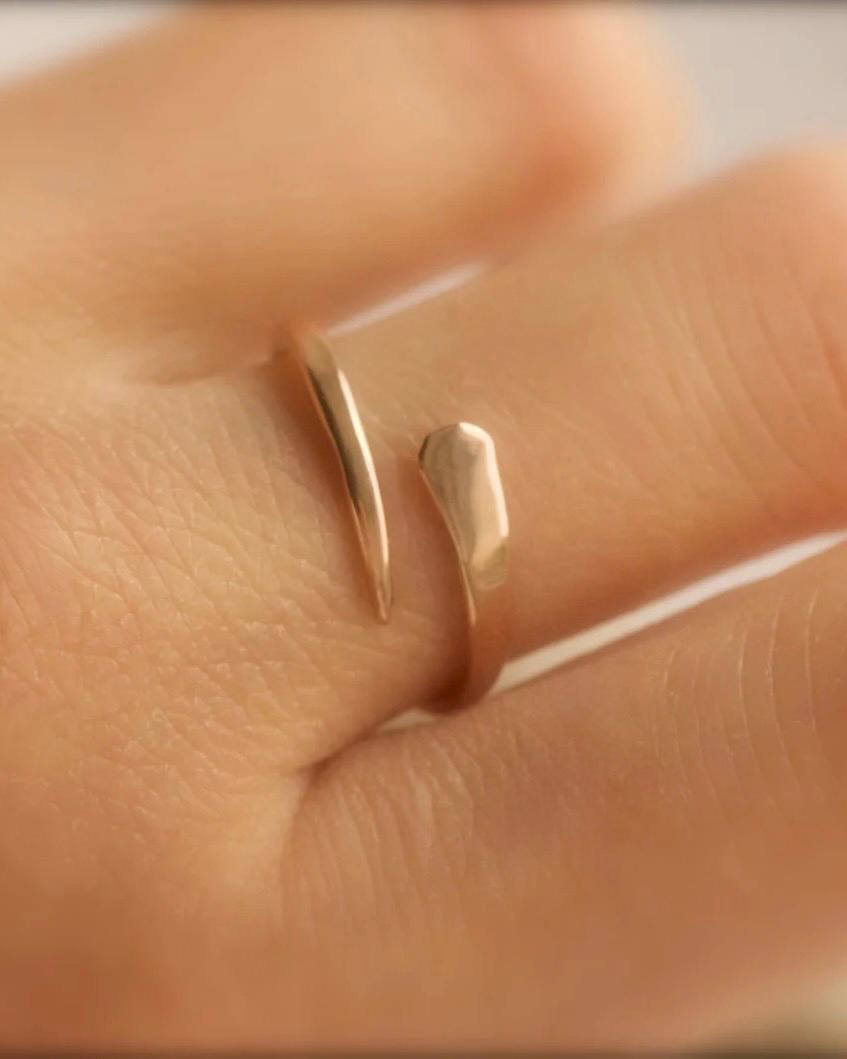 Adjustable Horseshoe Nail Ring