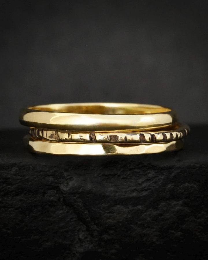 Solid Gold Stacking Ring Set
