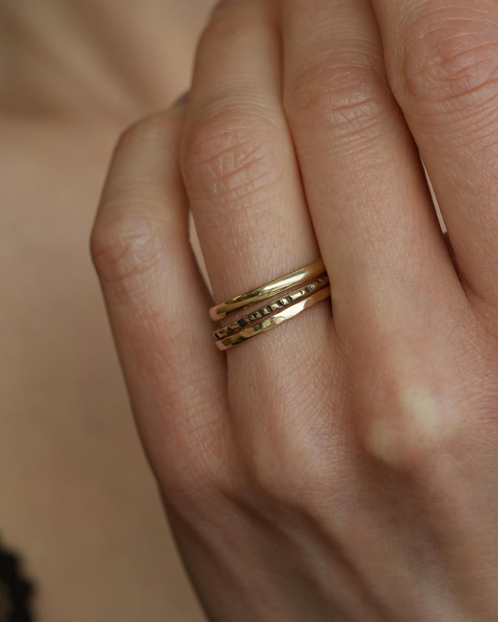 Solid Gold Stacking Ring Set