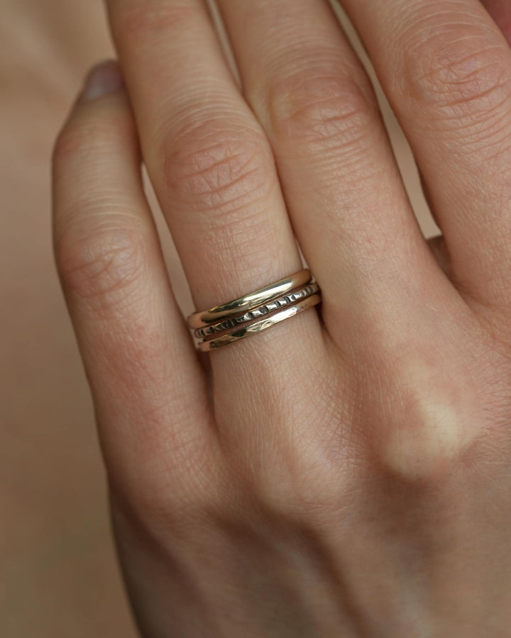 Solid Gold Stacking Ring Set