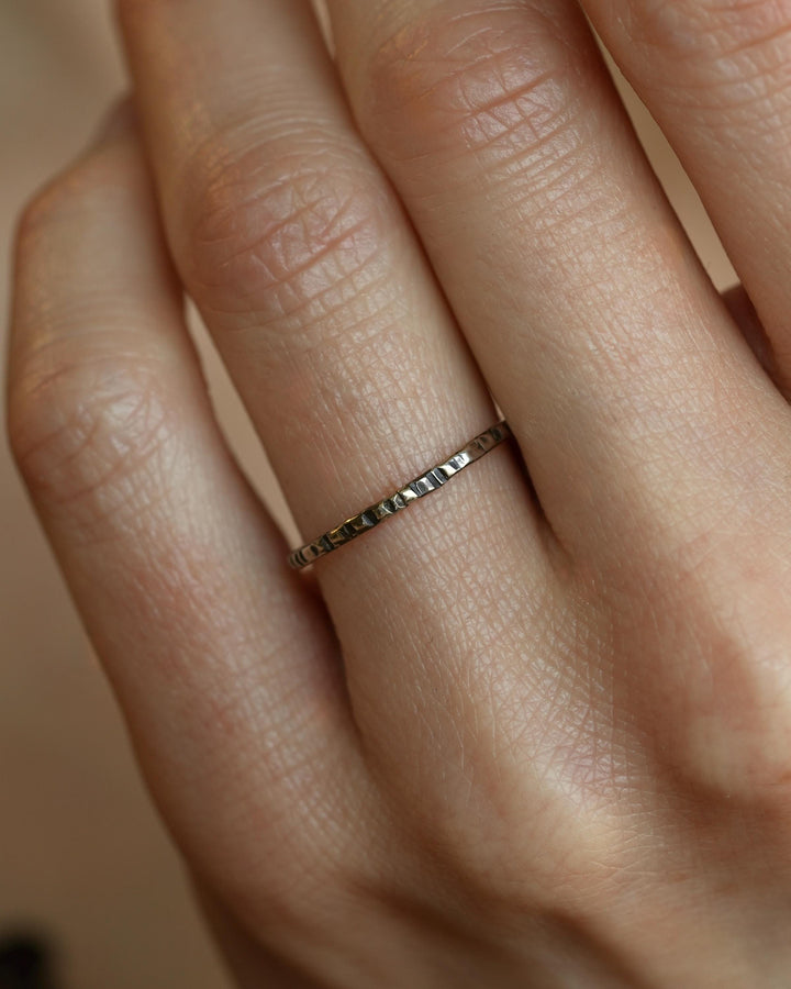 Rustic Silver Stacking Ring Set