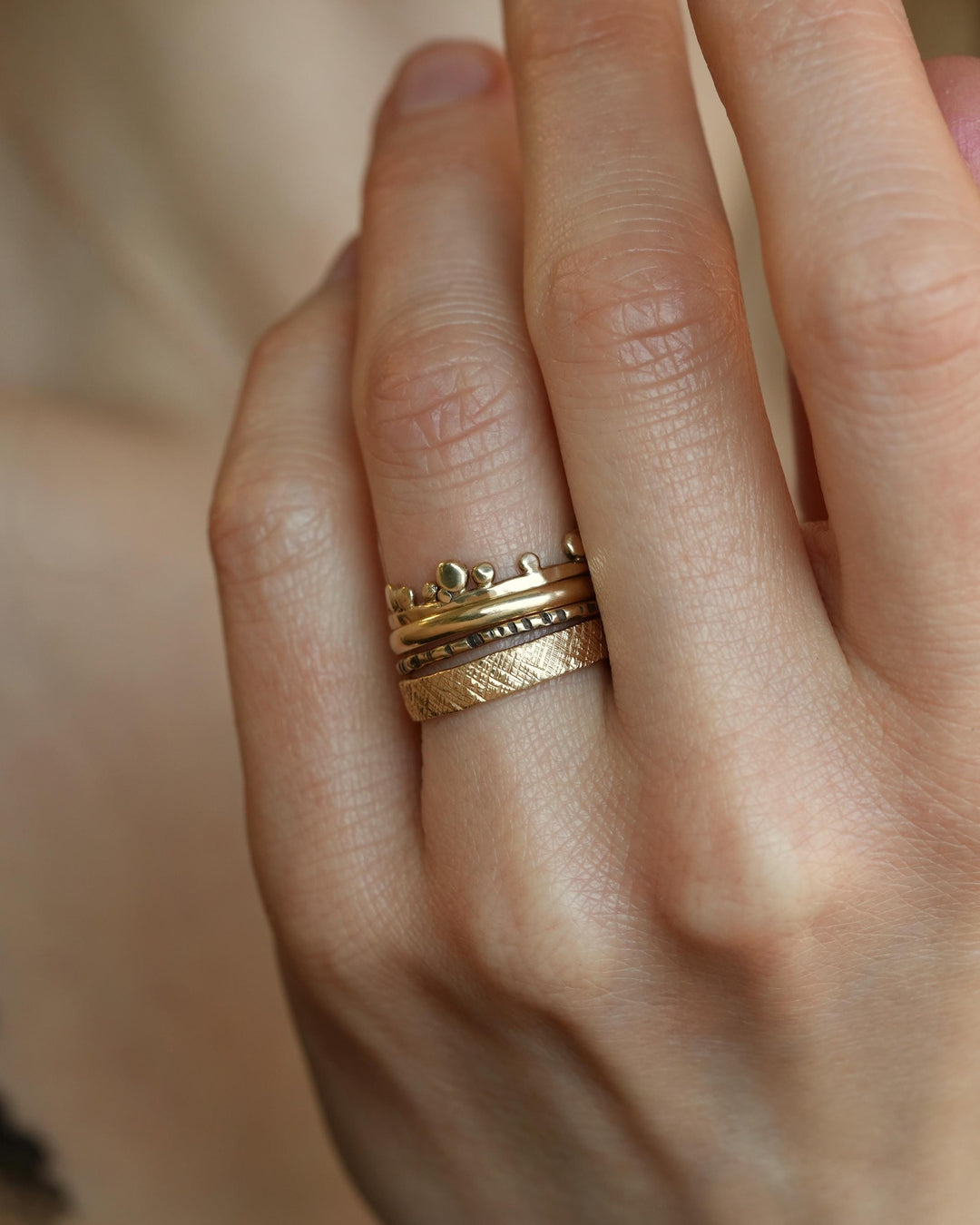 Minimalist Gold Stacking Ring Set