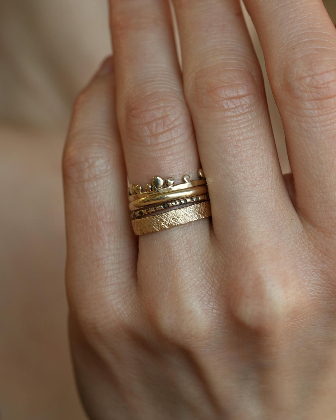 Minimalist Gold Stacking Ring Set
