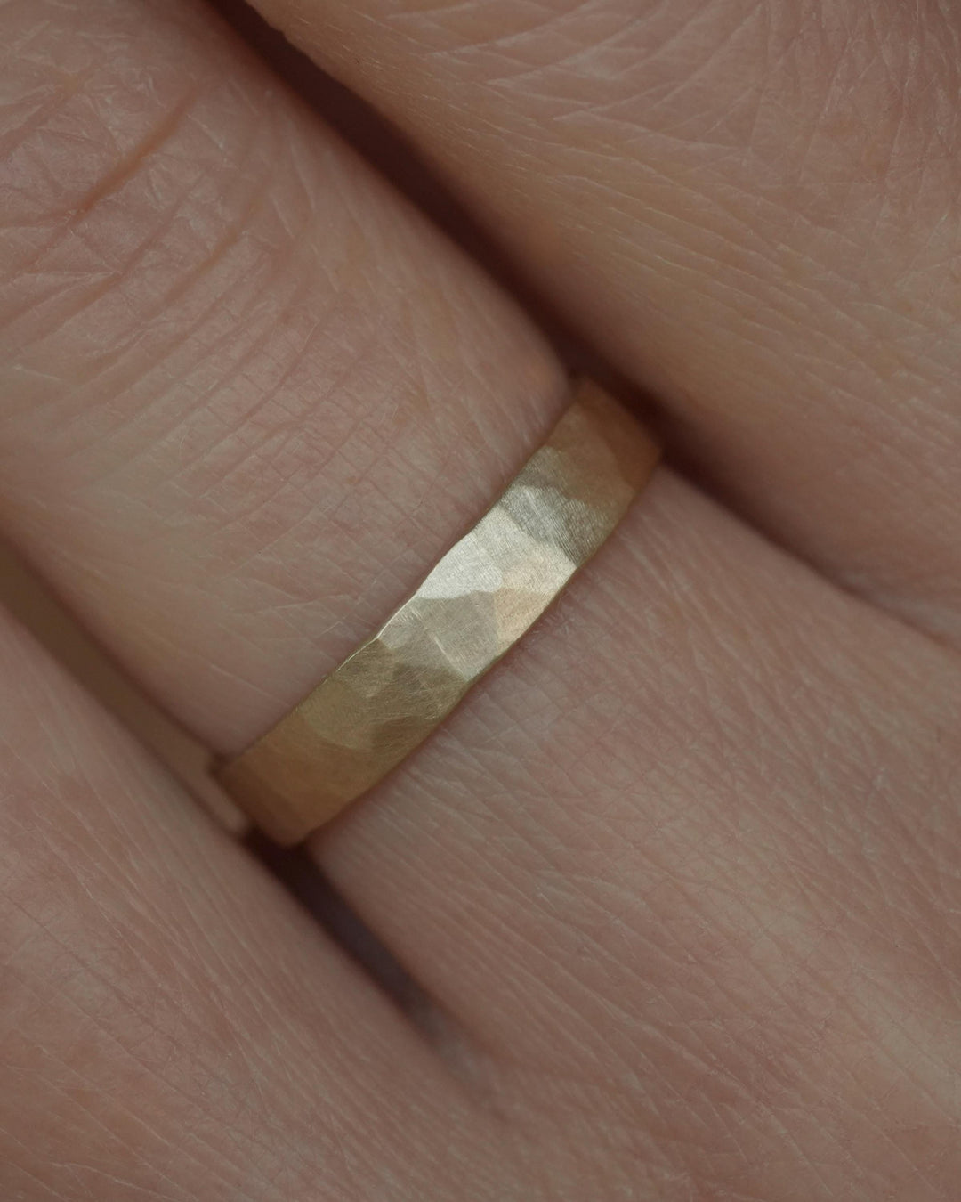 3mm Hammered Band Ring