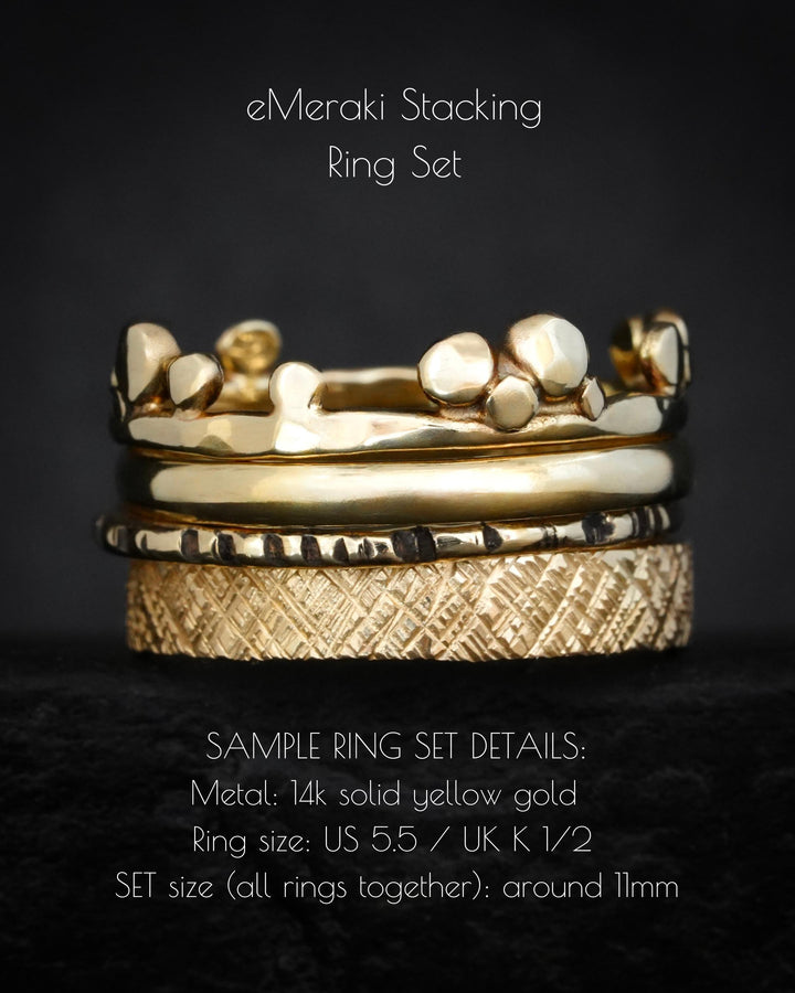 Minimalist Gold Stacking Ring Set