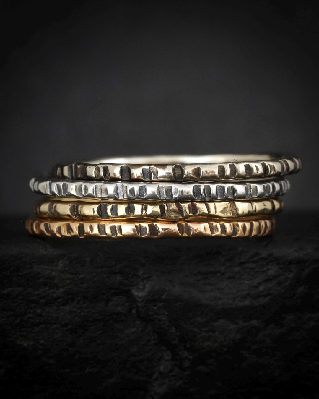 1.3mm Skinny Striped Stacking Band