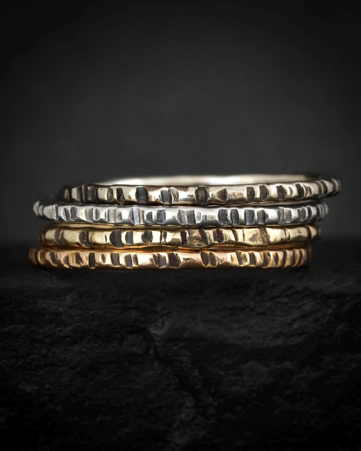 1.3mm Skinny Striped Stacking Band