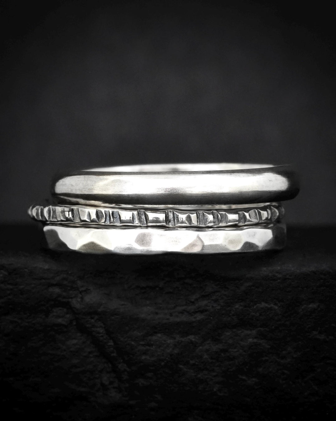 2mm Hammer Textured Band Ring