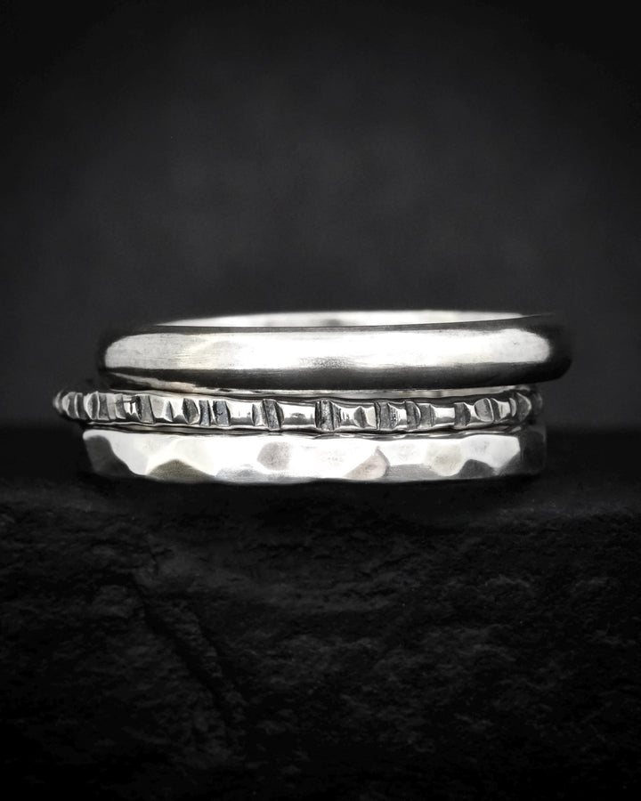 2mm Hammer Textured Band Ring