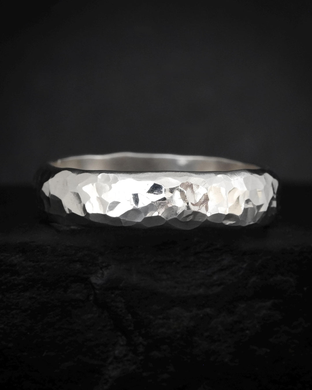 4.5mm Hammered Band Ring